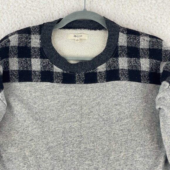 Madewell Gray Wool Pullover Sweater Womens Long Sleeve Crew Neck Size XS - Picture 3 of 15